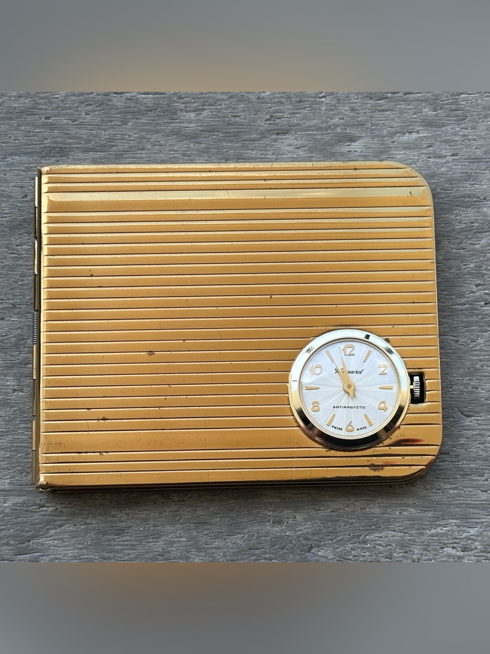 ✨ Vintage Vingard Swiss Wind-Up Watch Money Clip | Working | Mid-Century